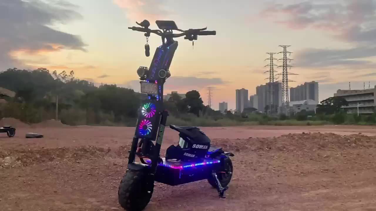 15000w E Scooter Professional 72v 8000w Dual Motor Off Road Tires Fast