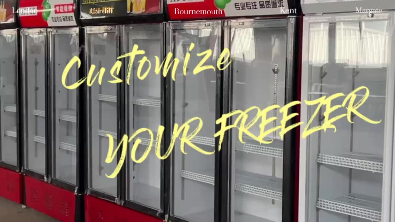 Glass Door Pepsi Beverage Cooler Commercial Display Freezer