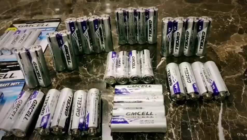 Super Heavy Duty Battery Um3 R6 Size Zinc Carbon Battery 1.5v R6p Aa