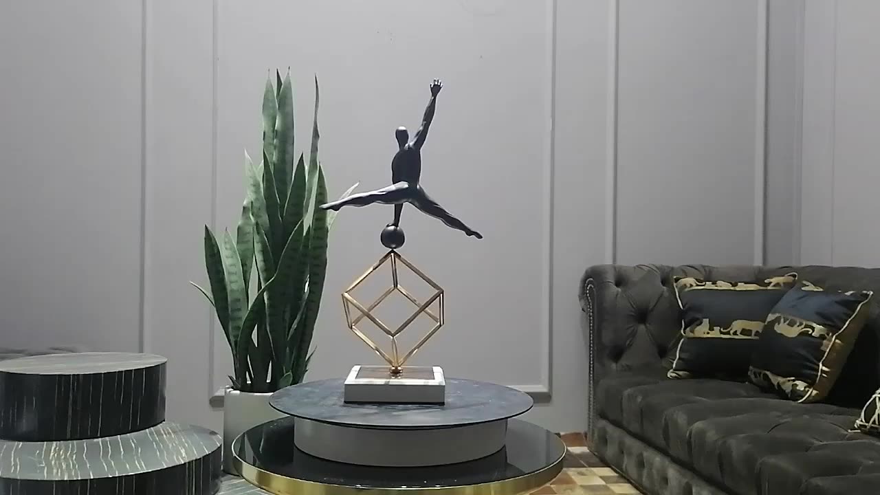 Modern Livingroom Black Decorative Objects Artifacts Home Decor Metal