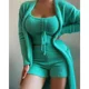 2022 new cross-border Women's plush three-piece lace-up pajamas set casual suit home clothes a generation of hair