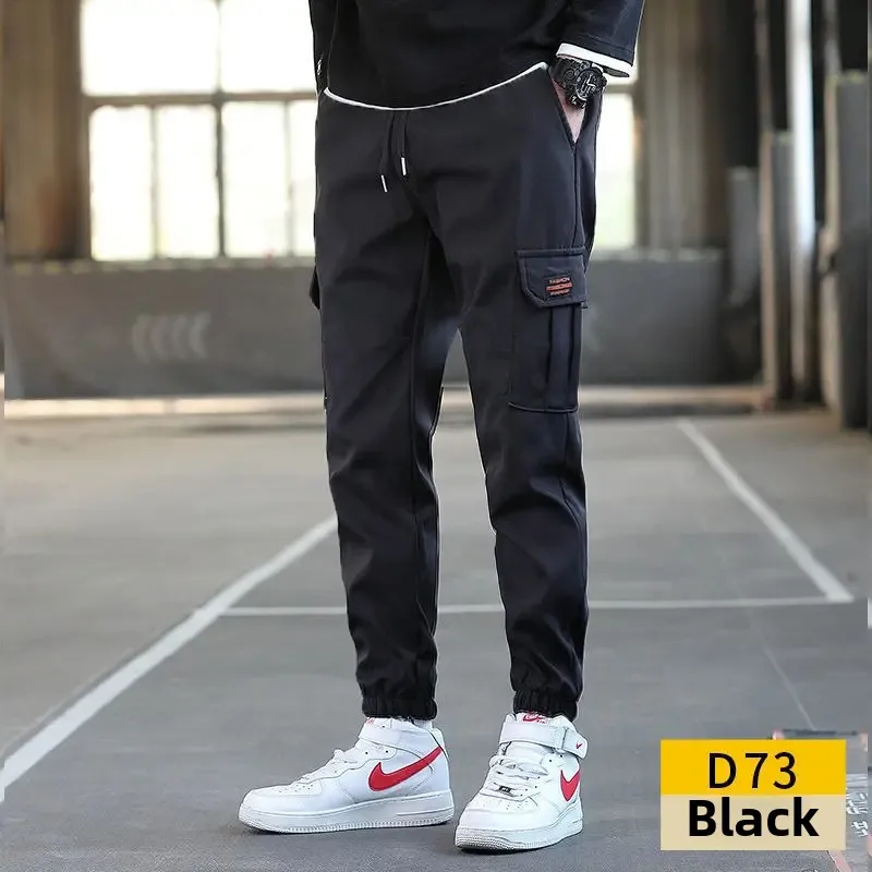 Men's Spring and Autumn Work Pants Leisure Long Pants Slim Fit Sports Pants Summer Student Hip-Hop Bootcut 2024 New