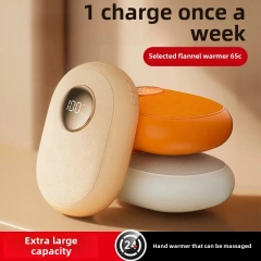 Cross-border new digital hand warmer, three-in-one flannel hand warmer, charging massage gift, wholesale