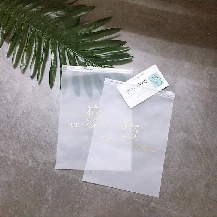 Custom Frosted Poly Bag Ziplock Print Clothing Plastic Packaging Bags