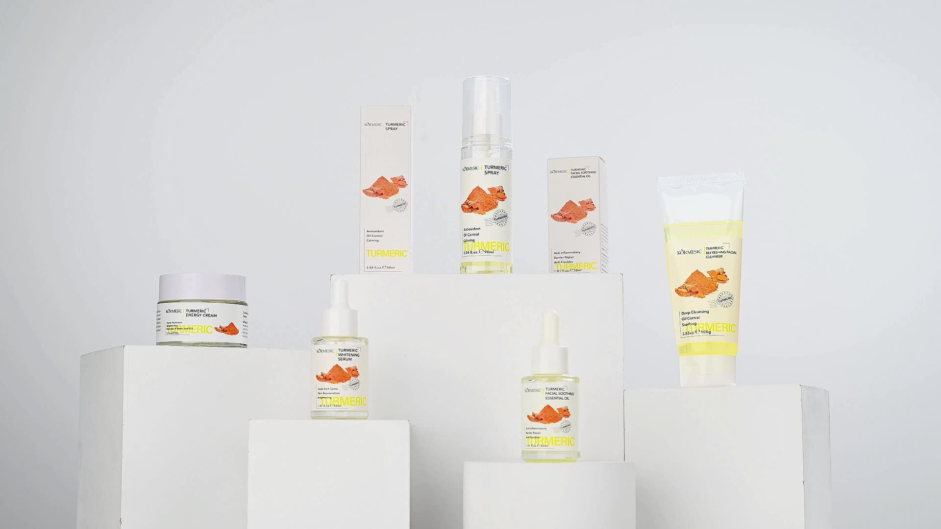 KORMESIC Organic Facial Turmeric Skin Care Set - Anti-aging