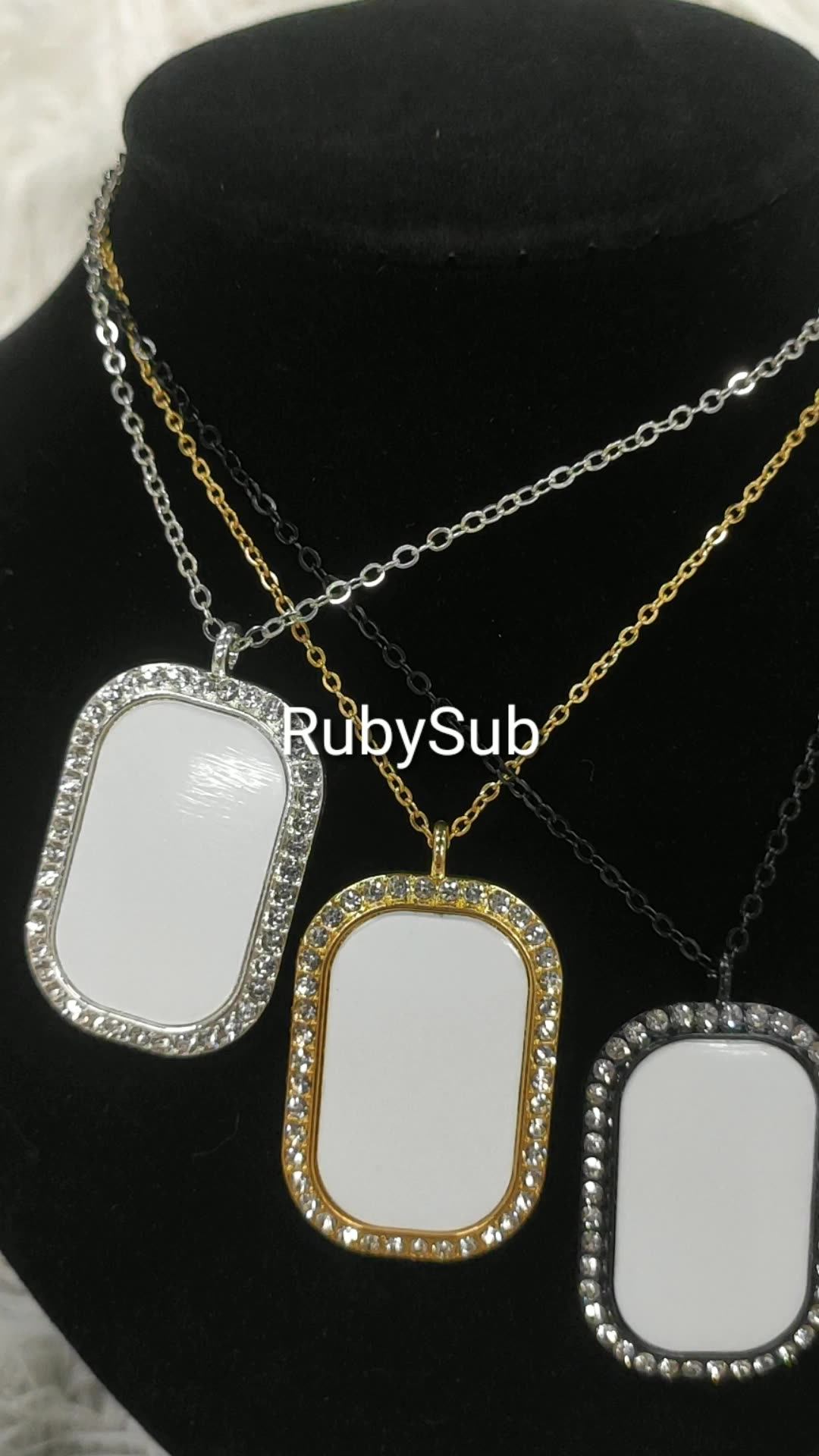Rubysub Sl07 Sublimation Blanks Metal Necklace Sublimation Jewelry