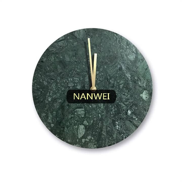 Real Marble Stone Wall Hanging Clock Custom Made Wall Clock For Home