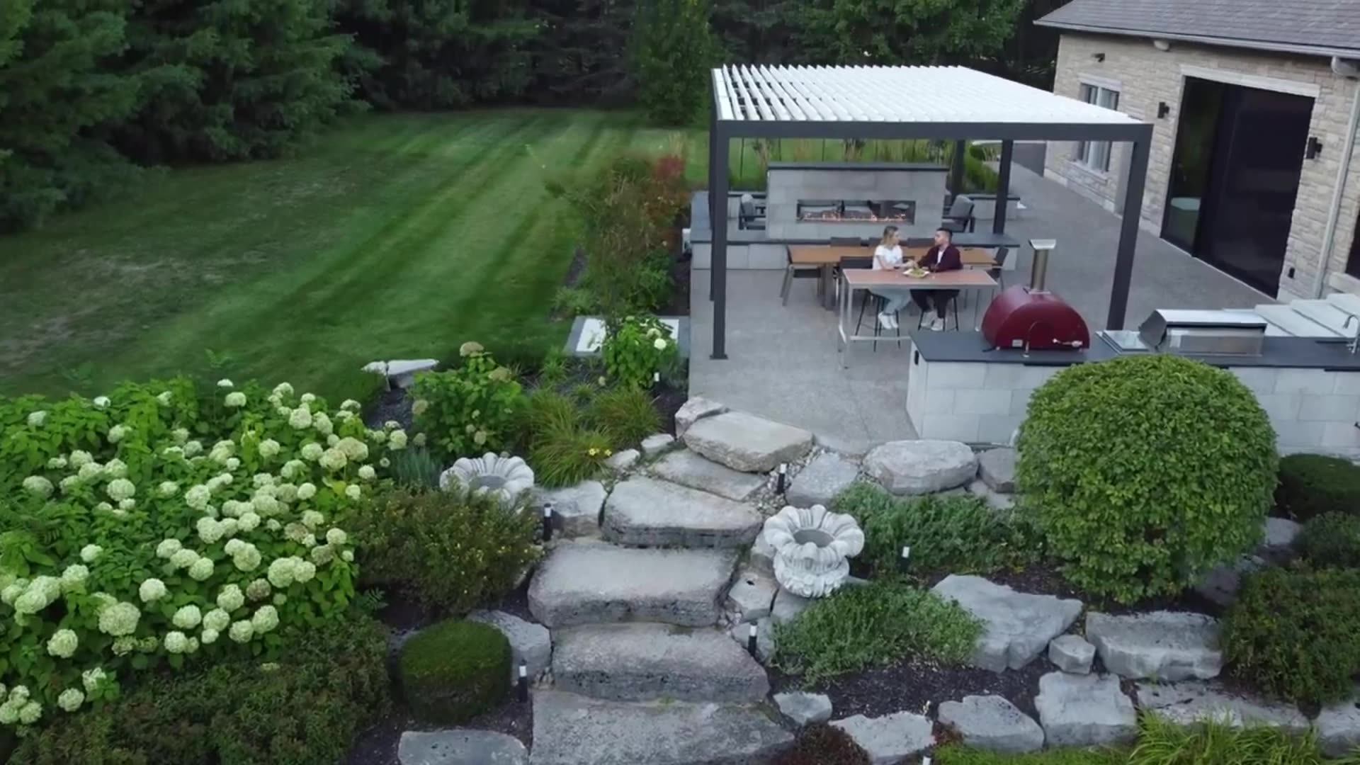 Louver Pergola Gazebo Bioclimatic Aluminium Pergola Outdoor Aluminium Material Won't Be Rust For