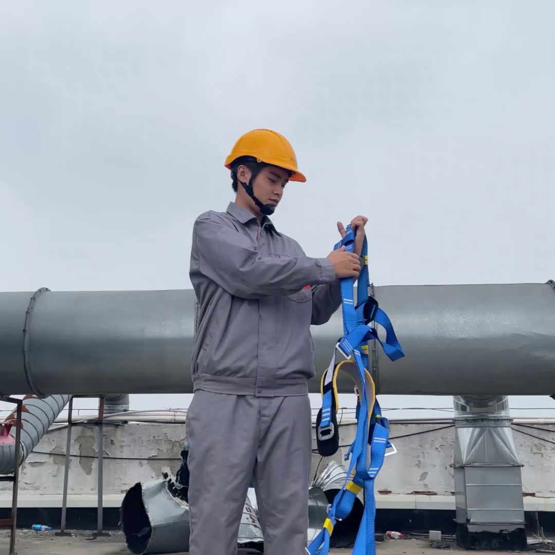 Dây đai an toàn treo rơi ZY GM8221 tiêu chuẩn quốc gia vận hành ở độ cao toàn thân Dây đai an toàn năm điểm dây an toàn 2 móc 