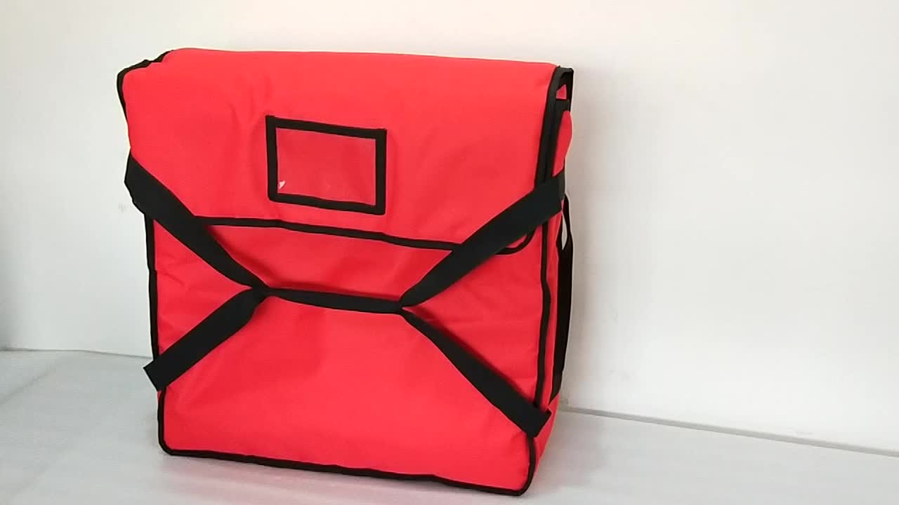 Custom Reusable Large Food Delivery Bag Insulated Heated Pizza Delivery