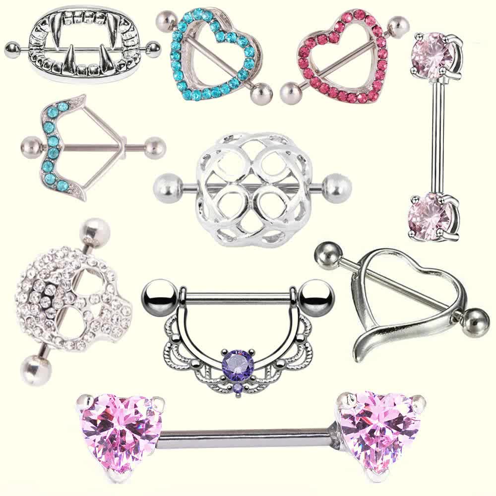 1000styles Nipple Ring New Design Stainless Steel Cute Bunny Nipple