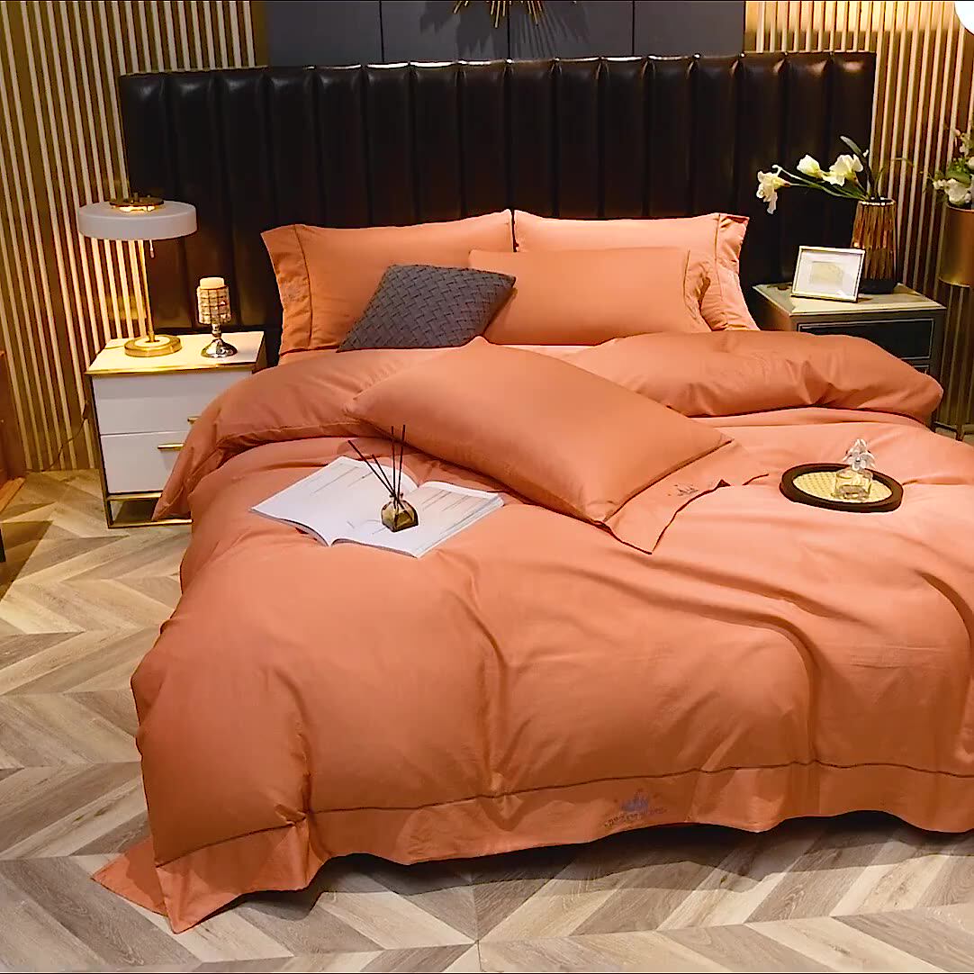 Four Seasons Luxury Shiny Bedding Sets Bedding Sheets Hotel Silk