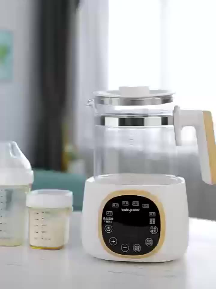 1.3l Electric Glass Baby Formula Mixing Water Kettle 72 Hours Constant