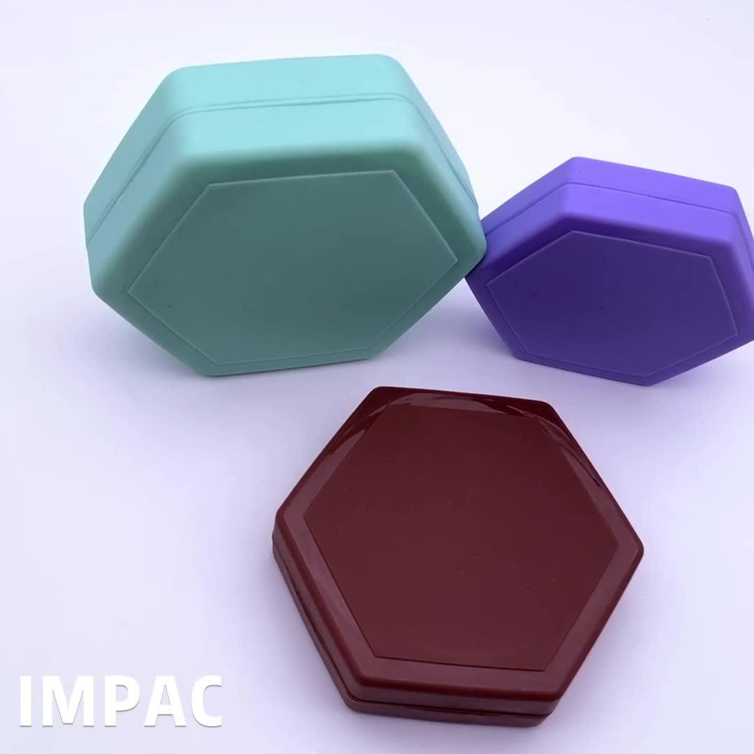 100ml Pp Black Flat Hexagon Plastic Container For Cream - Buy Flat ...