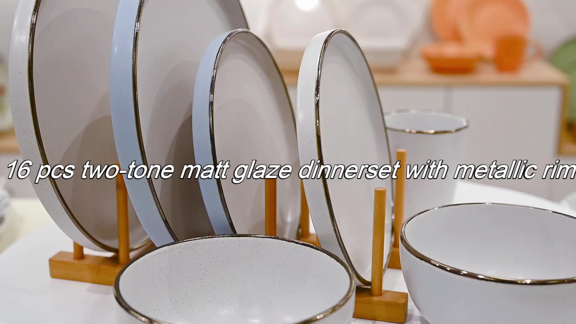 Wholesale 20 Pcs Scratch Resistant Modern Rustic Dinnerware Kitchen