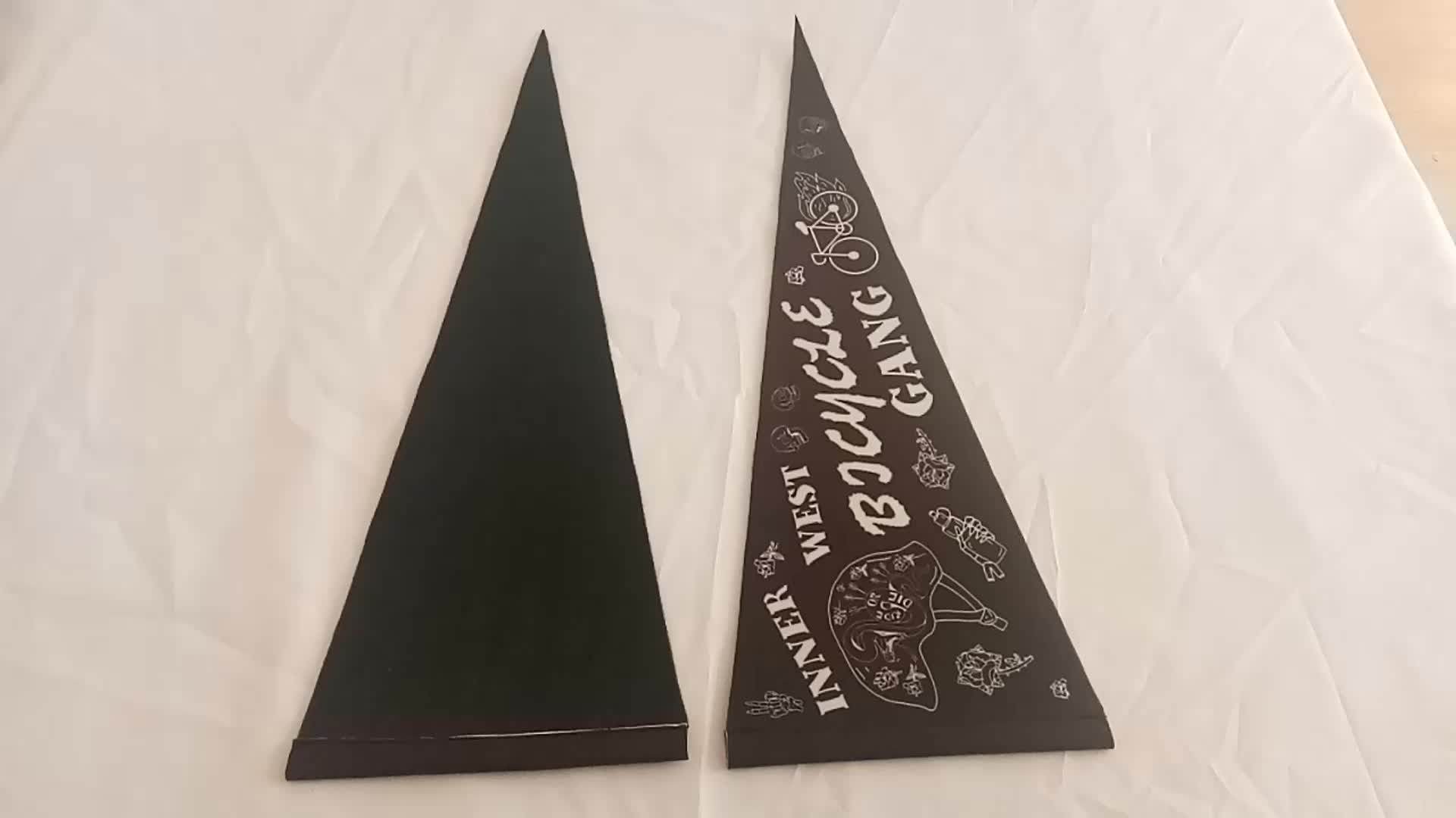 Custom Pennant Flag Felt Thermal Cutting Pennants Football Club Hanging