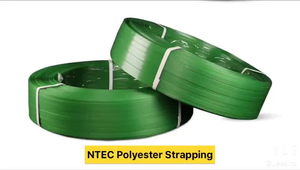 Custom Green Embossed Pallet Packaging Strapping Plastic Packing Belt