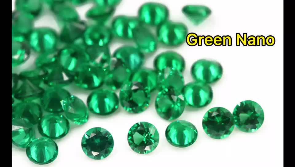 Wholesale Synthetic Green Gemstone Gems Lab Created Nano Emerald