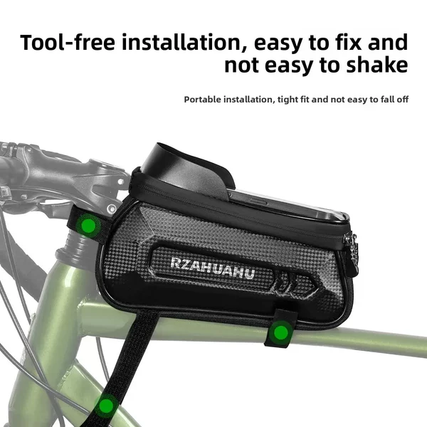 Bicycle bag top tube front beam bag head bag hard shell mobile phone bag mountain road bike riding equipment
