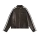 American retro stand collar leather coat men's spring, autumn and winter new fashion brand loose sweet cool motorcycle style striped leather jacket