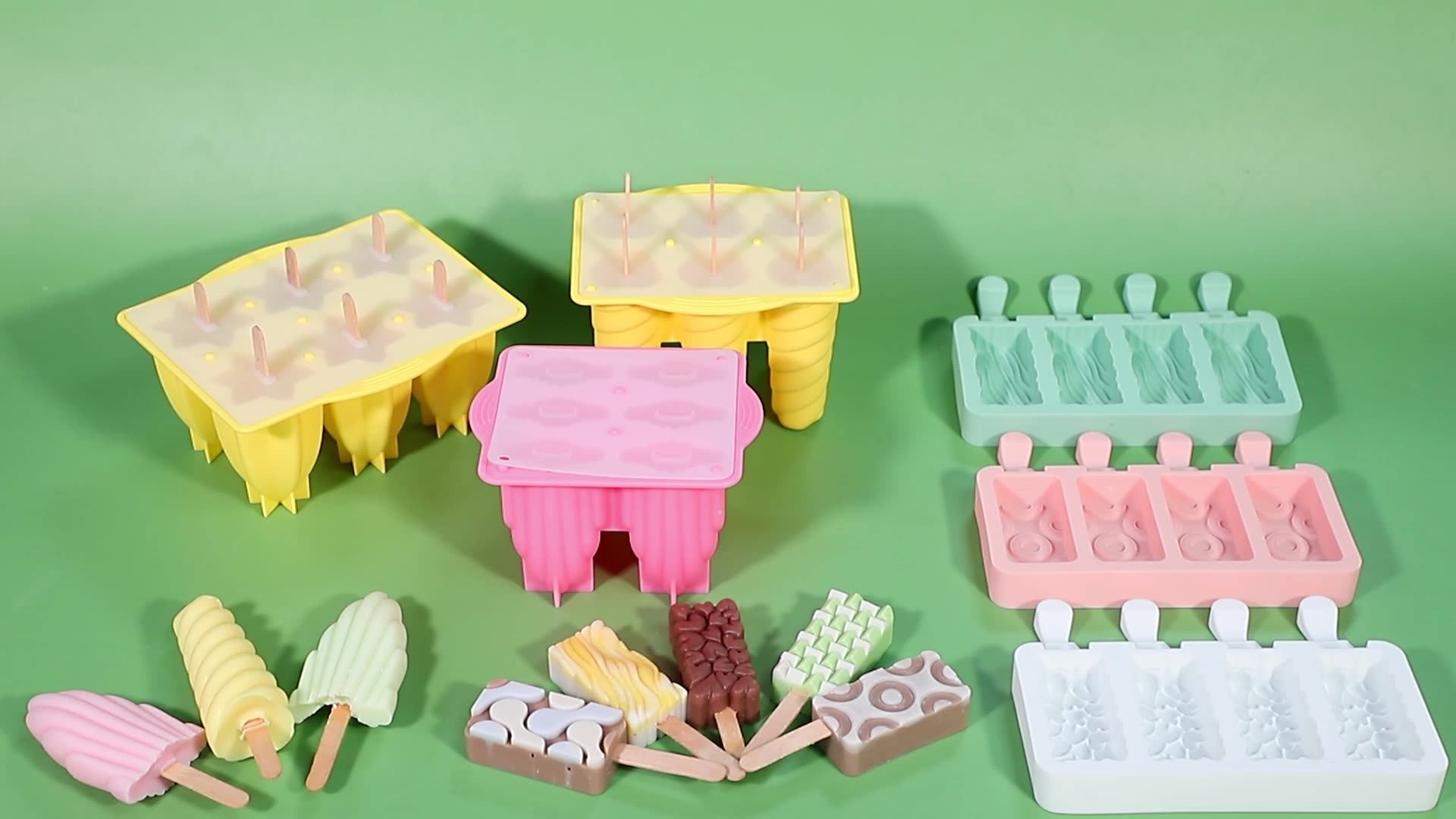 Dumo 6 Cavity Conical Popsicle Mold Diy Geometric Fruit Yogurt Popsicle