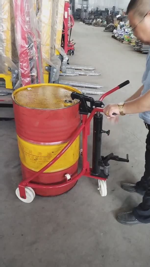 手动油桶搬运车 圆桶手推车简易升降液压手动咬嘴多功能式工具车-阿里巴巴