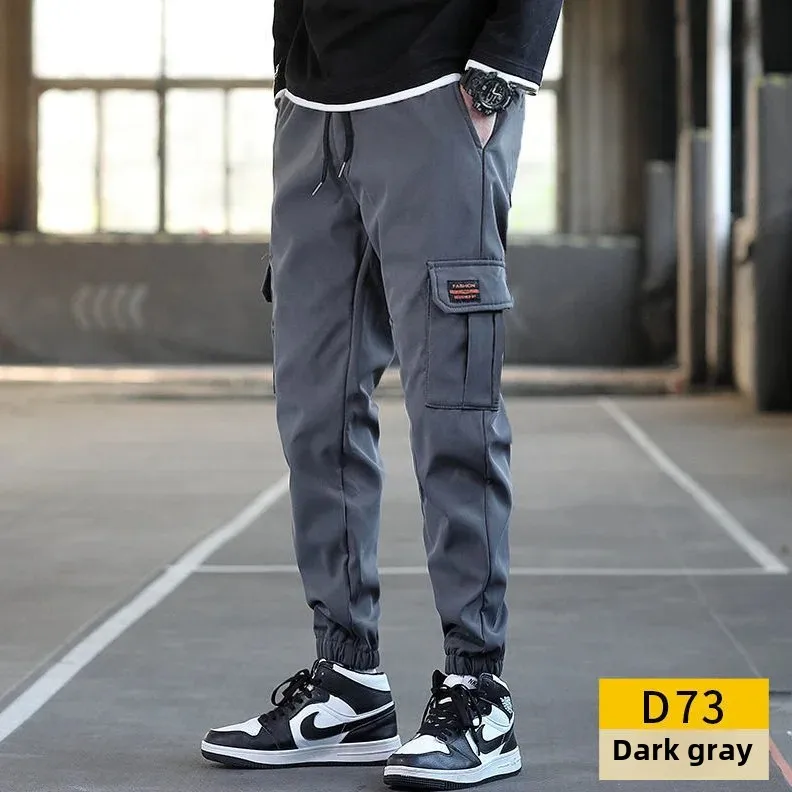 Men's Spring and Autumn Work Pants Leisure Long Pants Slim Fit Sports Pants Summer Student Hip-Hop Bootcut 2024 New