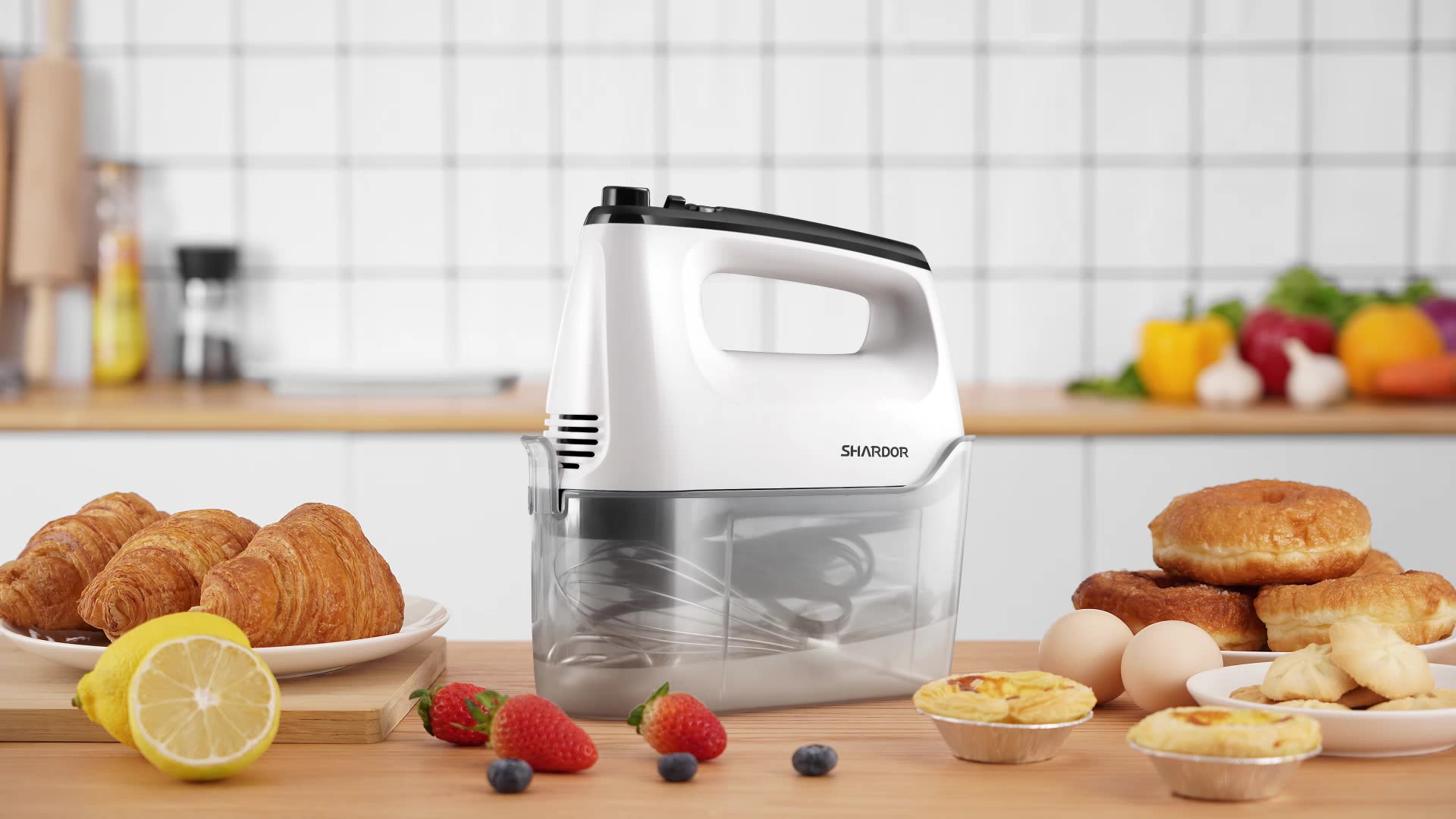 Manual Hand Mixer Top Selling Turbo Whisk Dough Beater With 6 Speeds