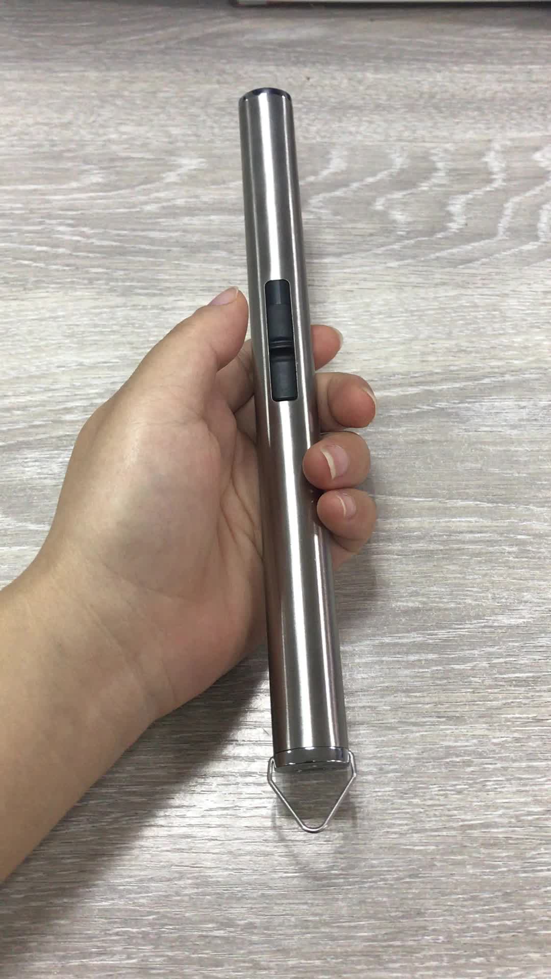 Wholesale Long Neck Usb Lighter Outdoors Kitchen Windproof Metal