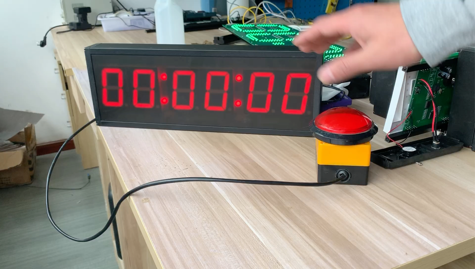 Large Hour Minute Second Display Programable Led Wall Clock Countdown