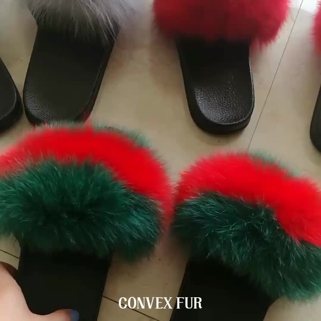 green and red fur slides