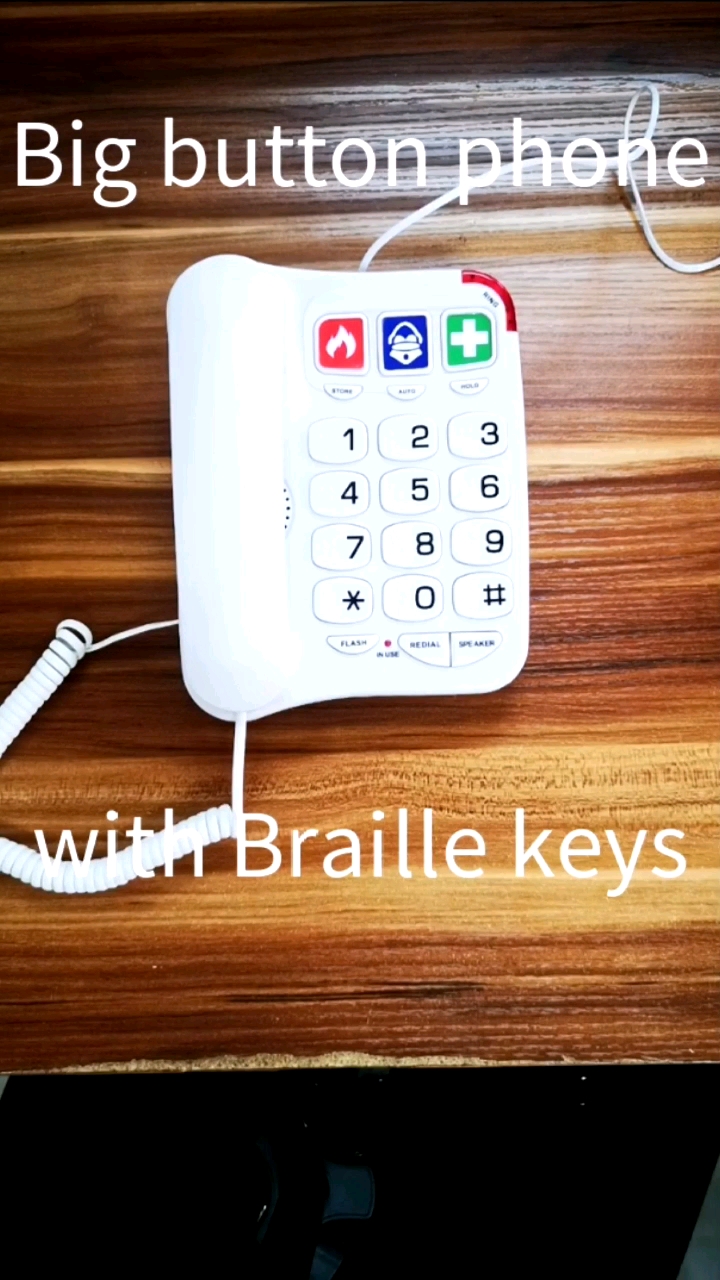 Popular Big Corded Senior Phone Corded Telephone With Ic Speakerphone And Emergency Button Buy