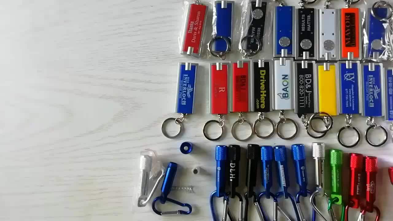 Top Popular Promotional Led Keychain/led Flashlight Tag/rectangular Led