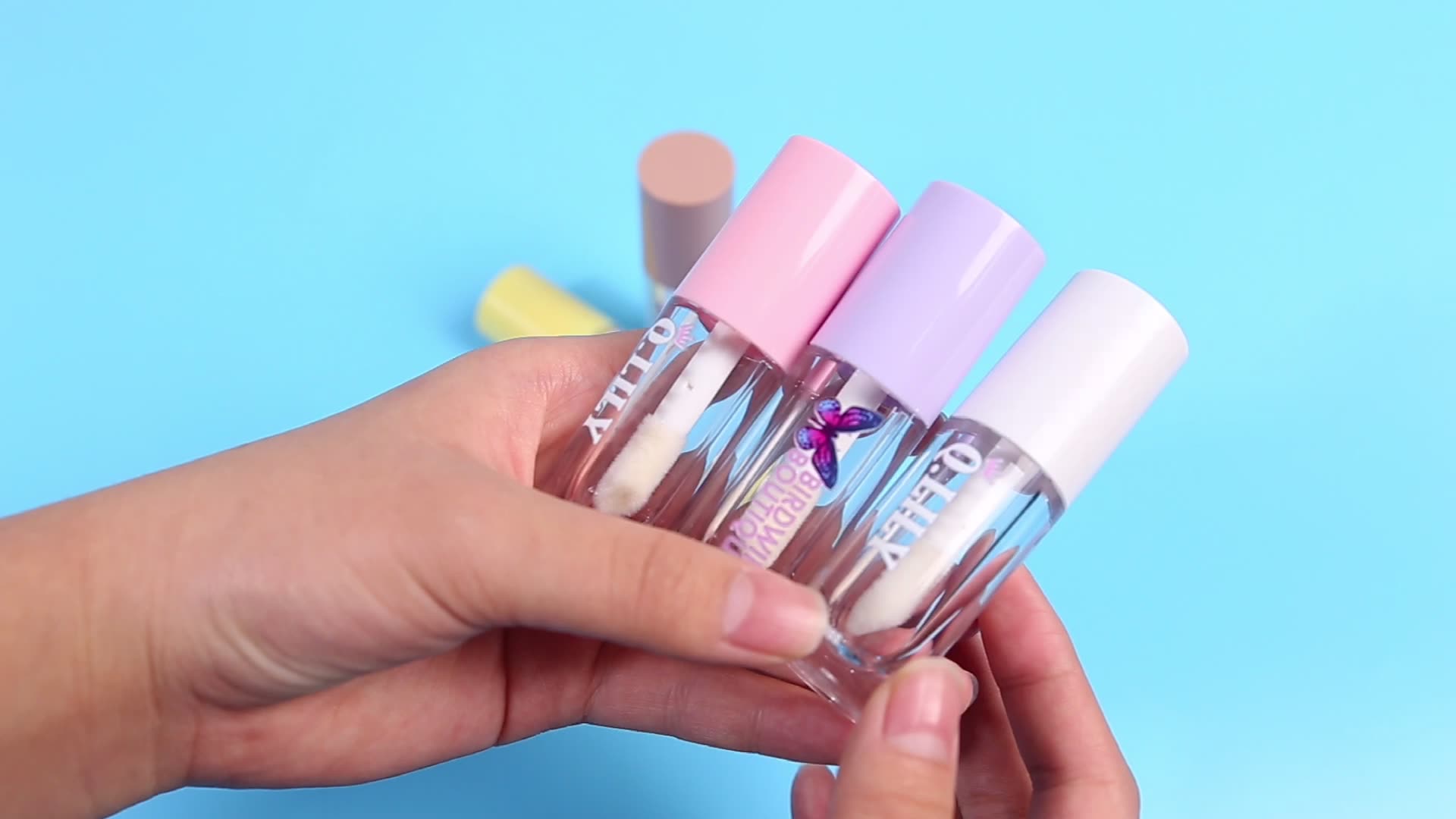 Classic Round Lipgloss Tube With Big Brush,Lipgloss Boxes With Lip