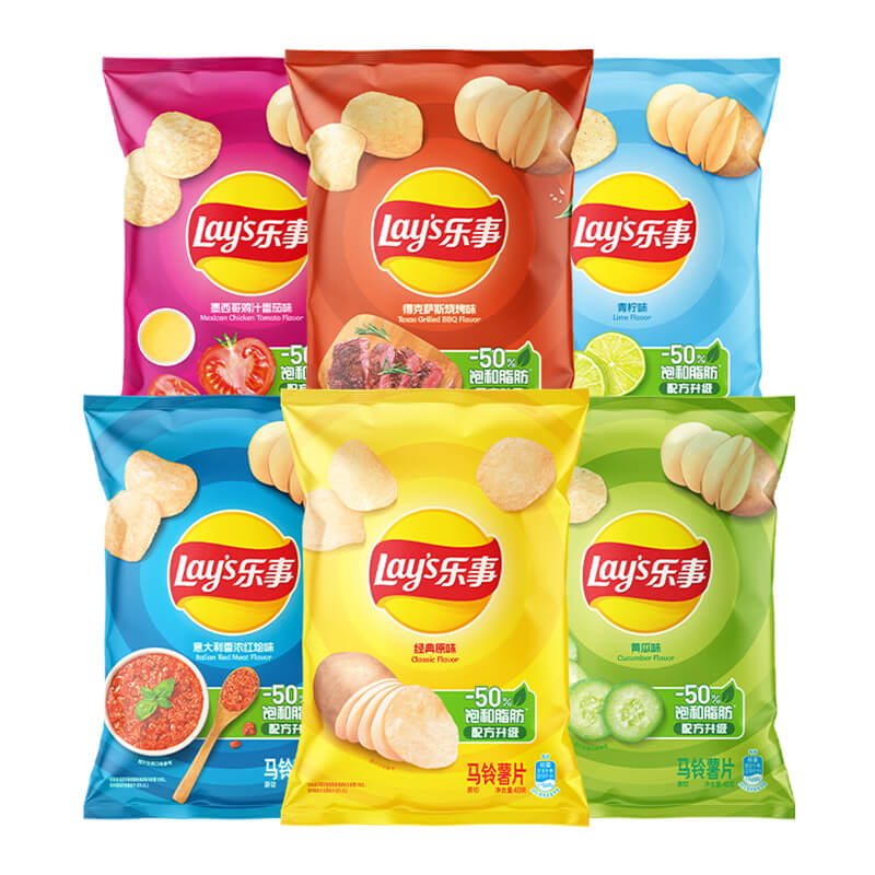 Lay’s/乐事薯片原切袋装混合口味组包240gx1组口味随机零食出游