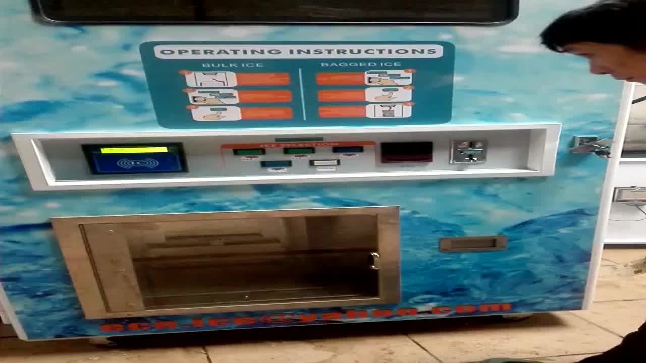 140900kg Square Cube Ice Vending Machine With Bagging System For Sale