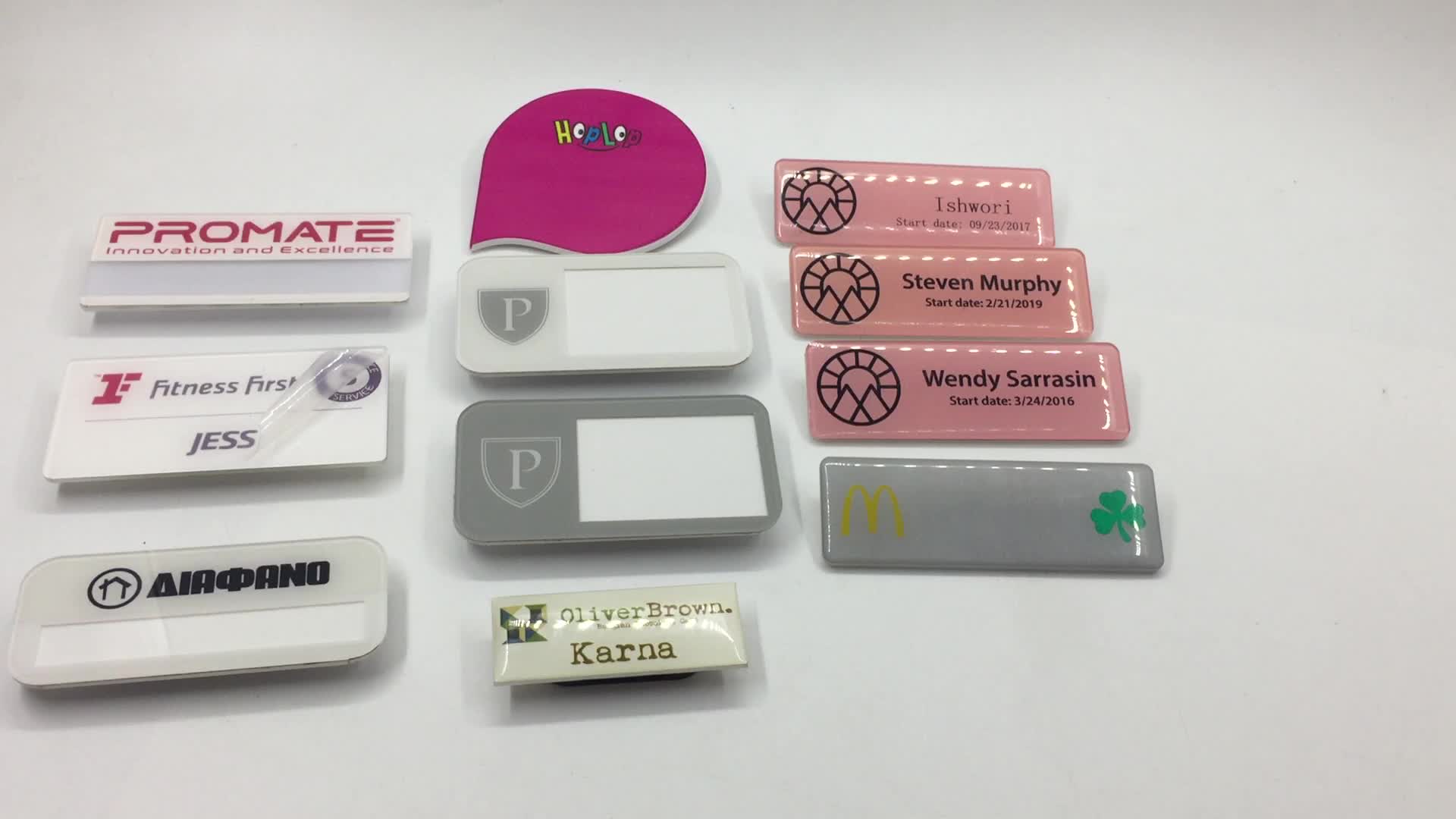 Custom Company Staff Acrylic Name Badge Reusable Buy Name Badge