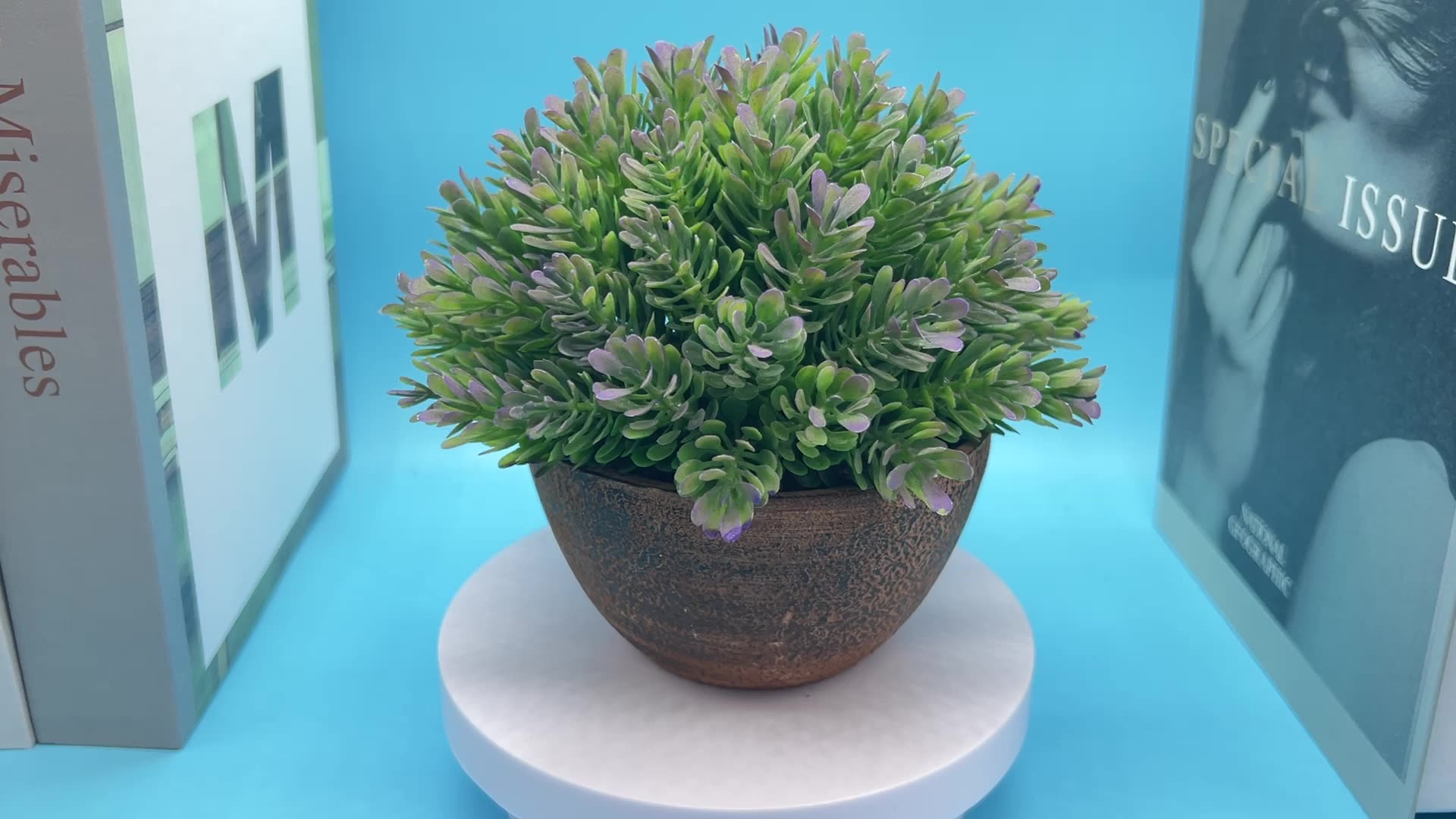 Indoor Decoration Faux Greenery Potted Fake Flowers Bonsai Green Real