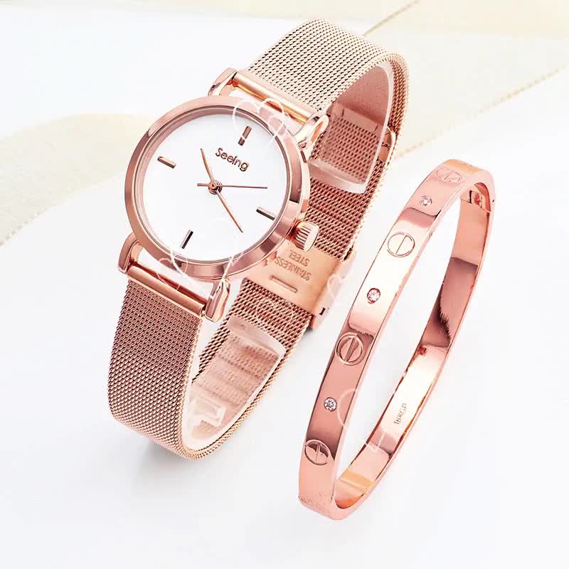 Wholesale Simple Rose Gold Small And Exquisite Jewelry Female Watch Bangle  Bracelet Set Watch Woman For Girls Gifts - Buy Women Watch Set,Girl Watch  Gift Set,Ladies Watch Set Women Product on Alibaba.com