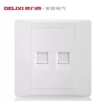 Delixi switch panel CD210 series one telephone and one network panel