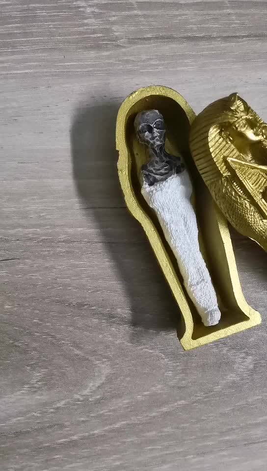 樹脂製の古代エジプトの棺の置物,1個,エジプトのミイラの彫刻,小さな