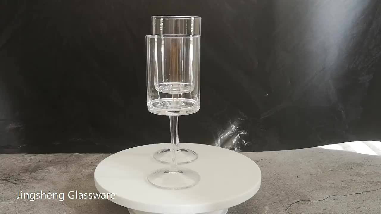 Customized Hot Sale Handmade Crystal Square Champagne Glasses Flutes