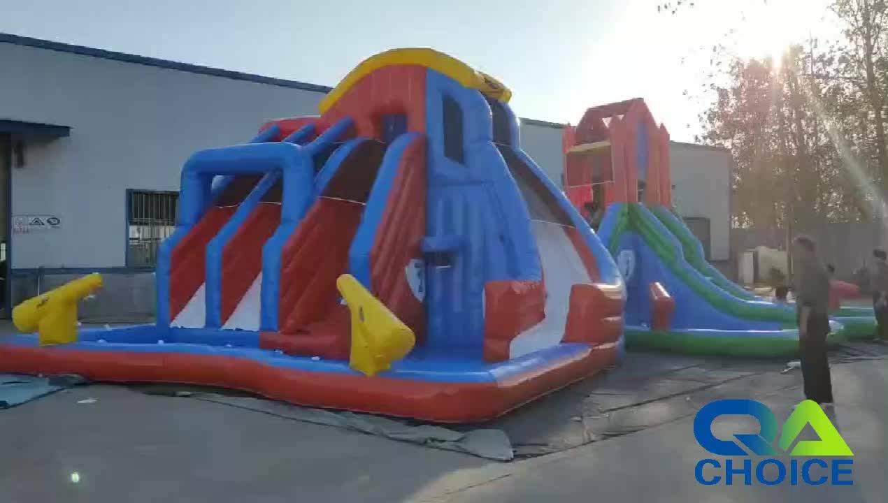 Big Commercial Colorful Gonflable Slide Used Inflatable Animals Combo