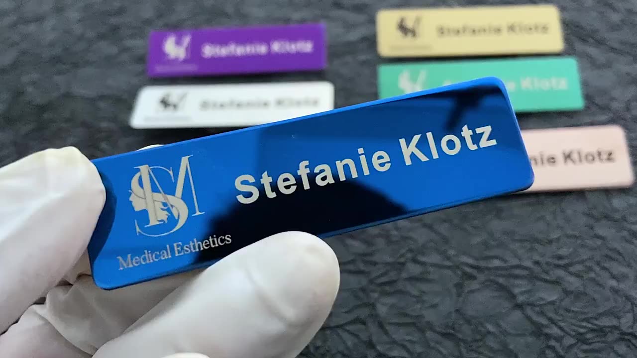 Wholesale Custom Logo Blank Staff Name Badge/stainless Steel Metal Nametags/hotel Employee
