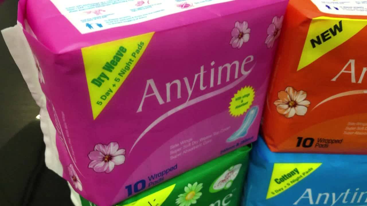 Sn2458 Private Label Eco Friendly Bamboo Fibre Organic Cotton Disposable Menstrual Pads Elderly