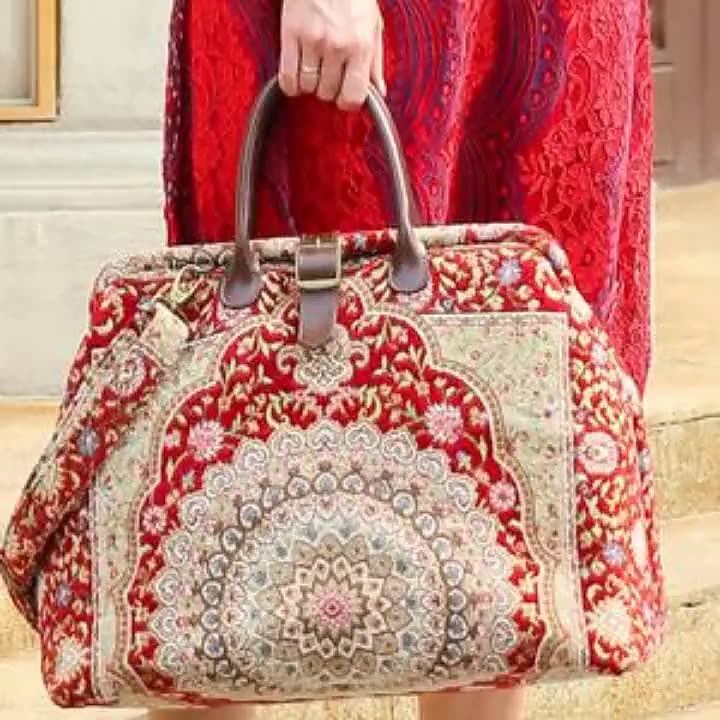 floral carpet bag