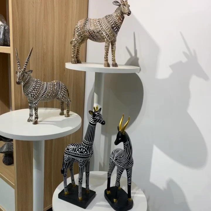 Child Home Garden Decoration Room Piece Luxury Resin Lady Flamingo