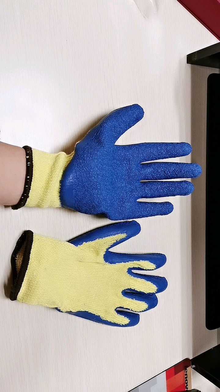 General Cheap Red Latex Palm Coated Cotton Work Gloves Guantes Buy