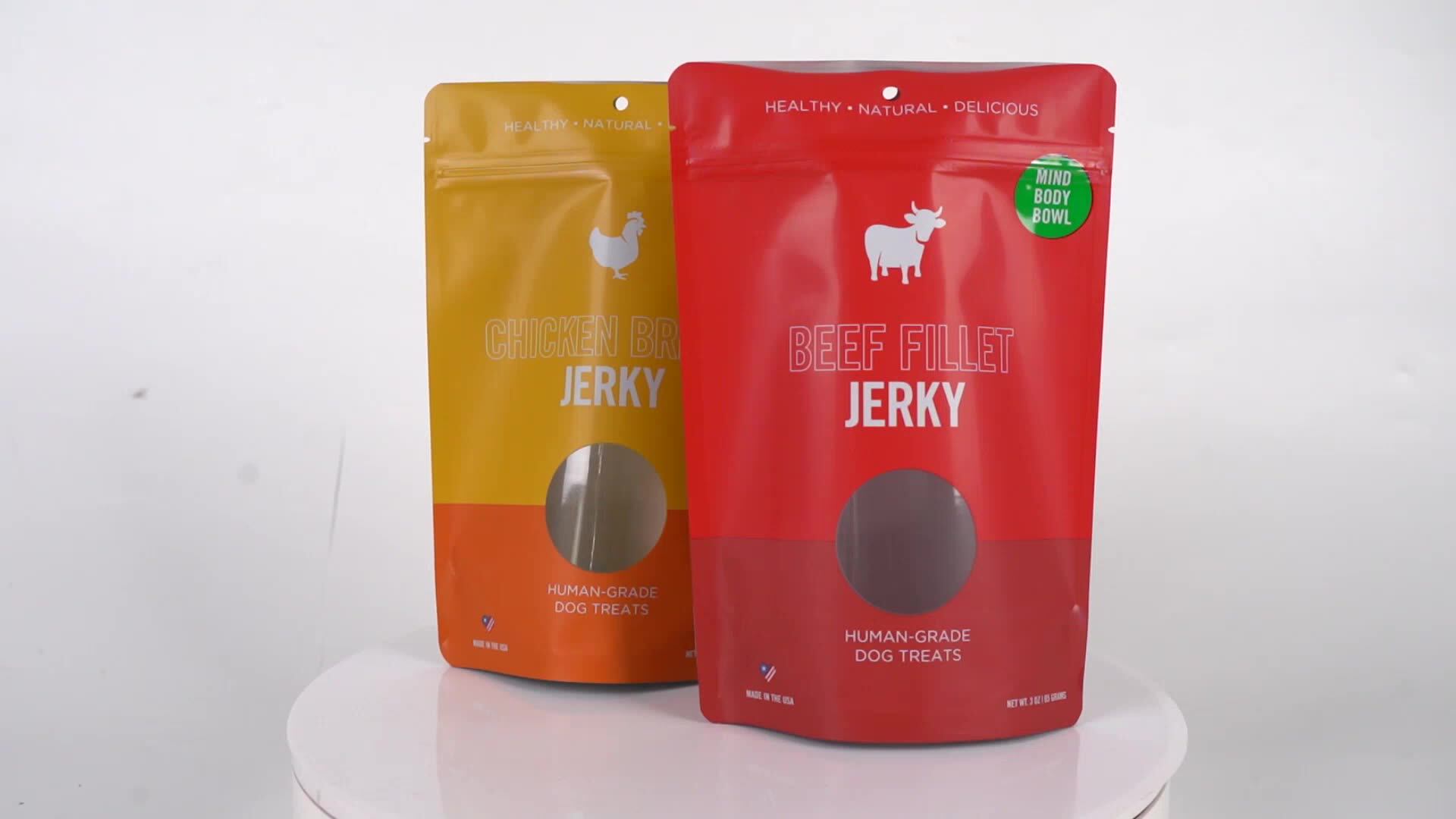 Plastic Side Guesset Standing Recycle Pet Dog Cat Bait Pocket Premade