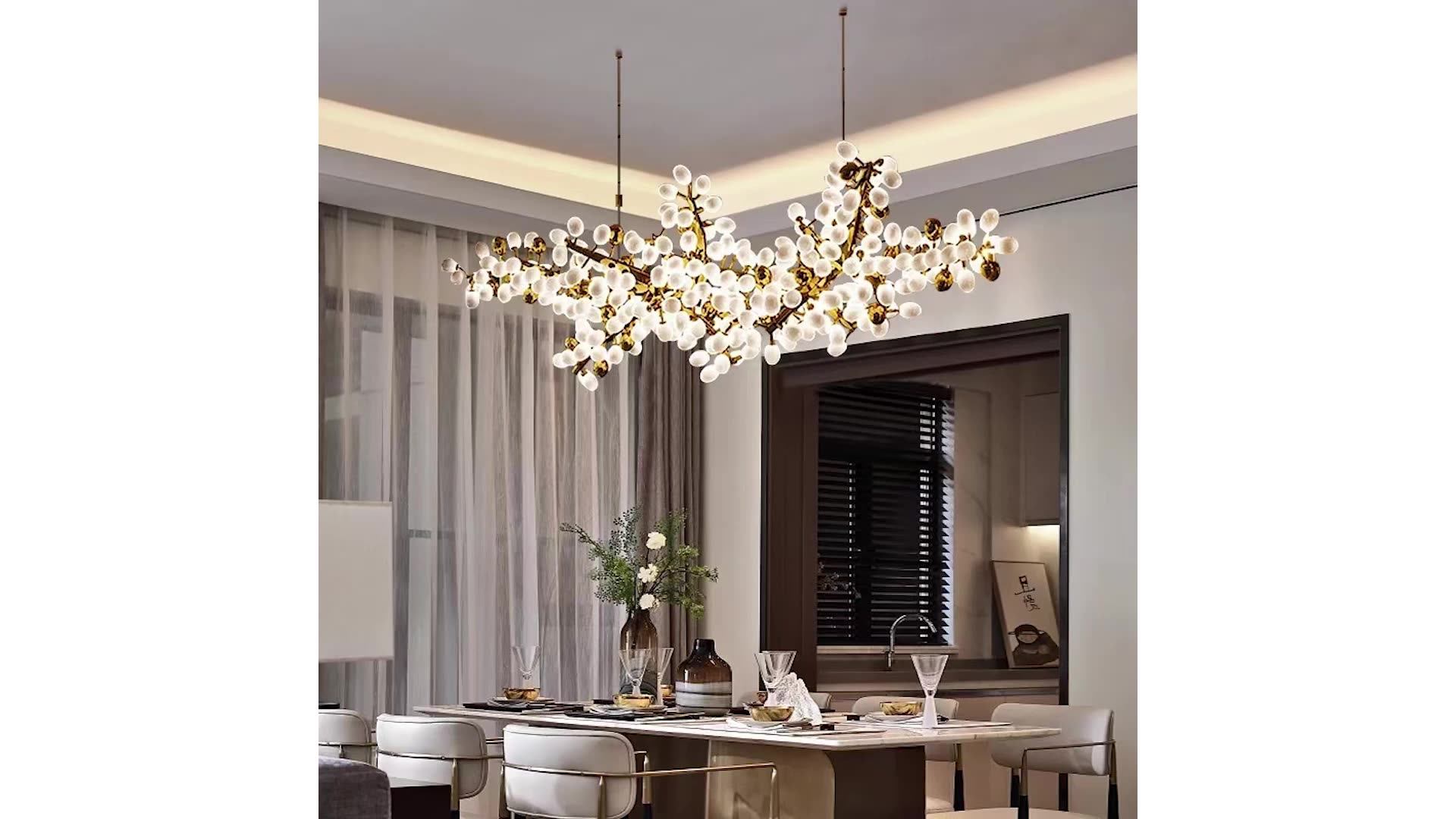Modern Hotel Lobby Chandelier Light Large Round Ss304 Luxury Chandelier